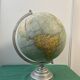 Globe terrestre G Thomas en aluminium mappemonde 1950