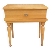 Blond wood bedside table, vintage, 1960s