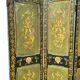 Painted Wooden Screen India 19th H 206 XL 171 Cm
