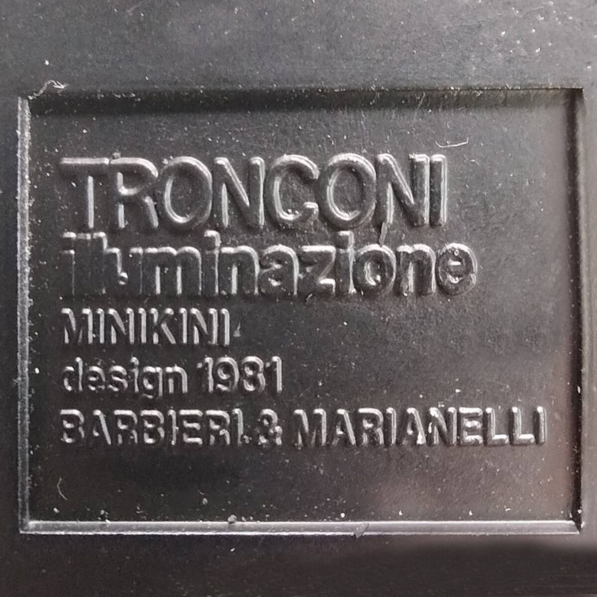 1980s Minikini Table Lamp by Barbieri & Marianelli for Tronconi. Made in Italy