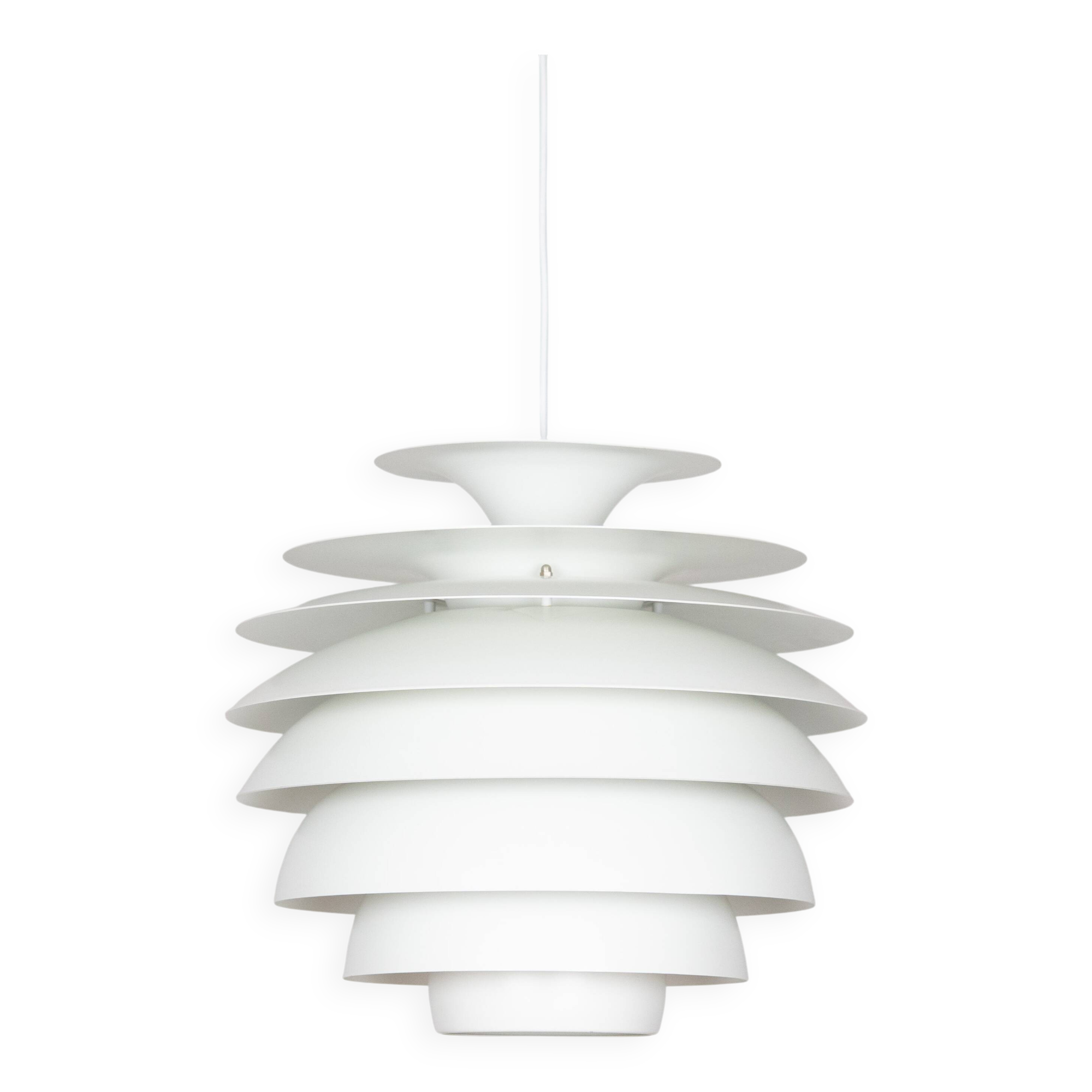 Danish vintage pendant lamp Barcelona by Bent Karlby, Lyfa, 1960s