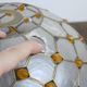 Suspension en nacre et perles orange