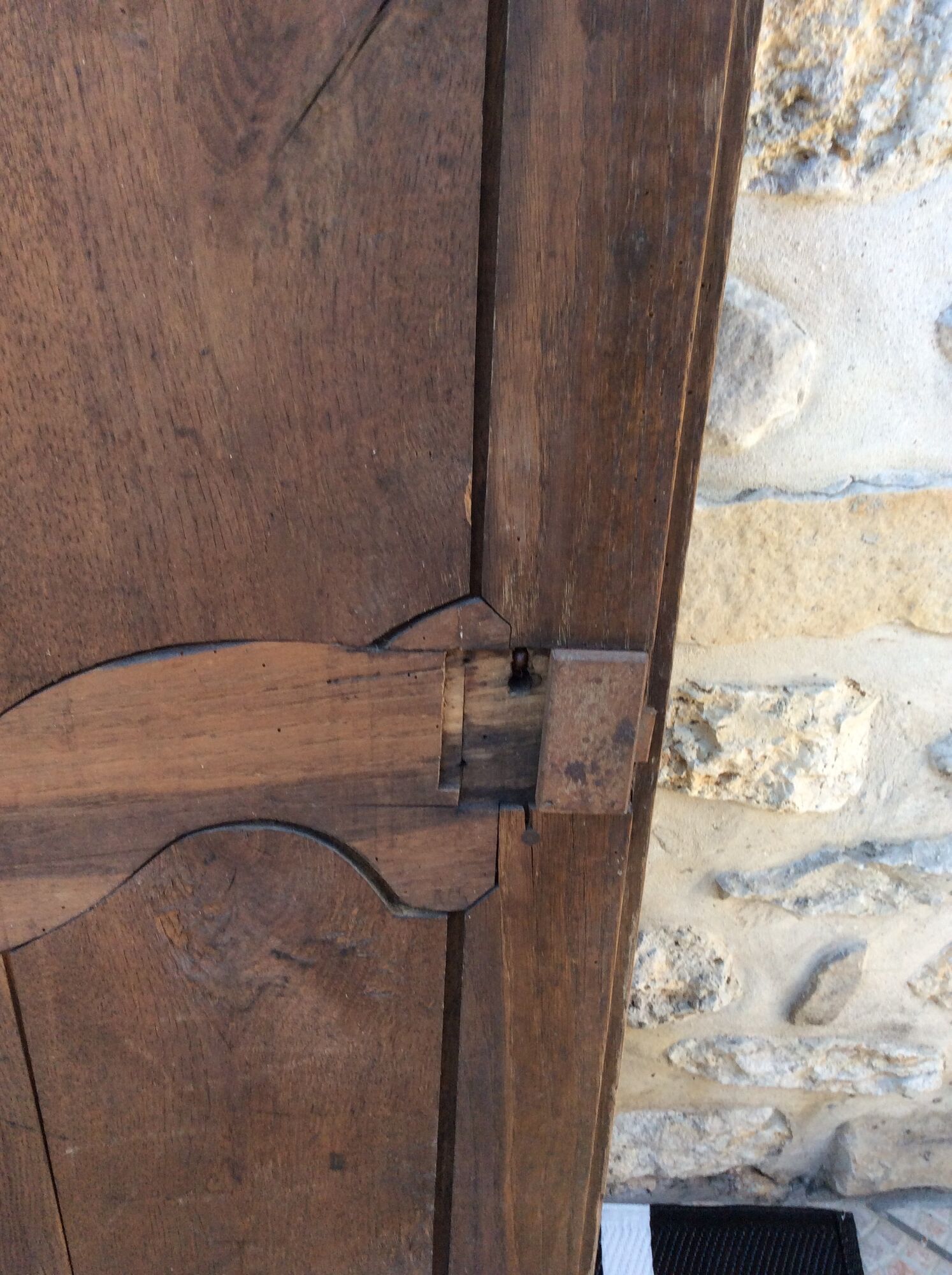Paire de portes d'armoire ancienne en bois