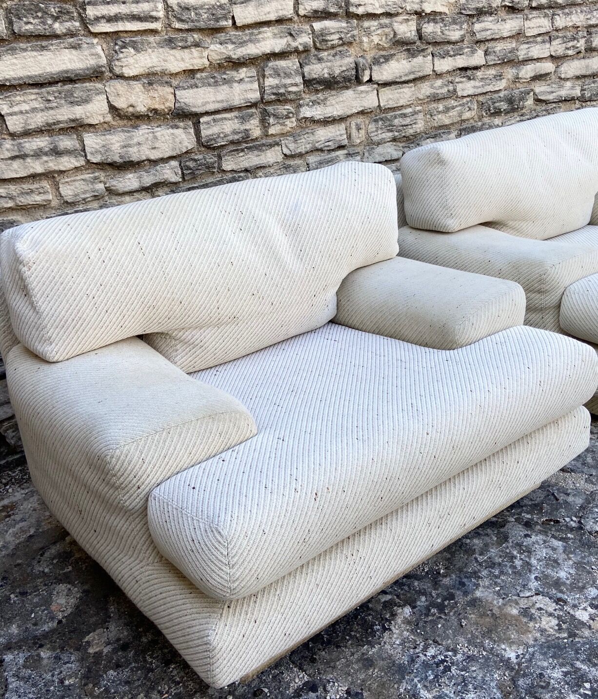 Pair of 1970 wool chairs