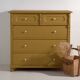 Large antique mustard-colored chest of drawers (circa 1920)