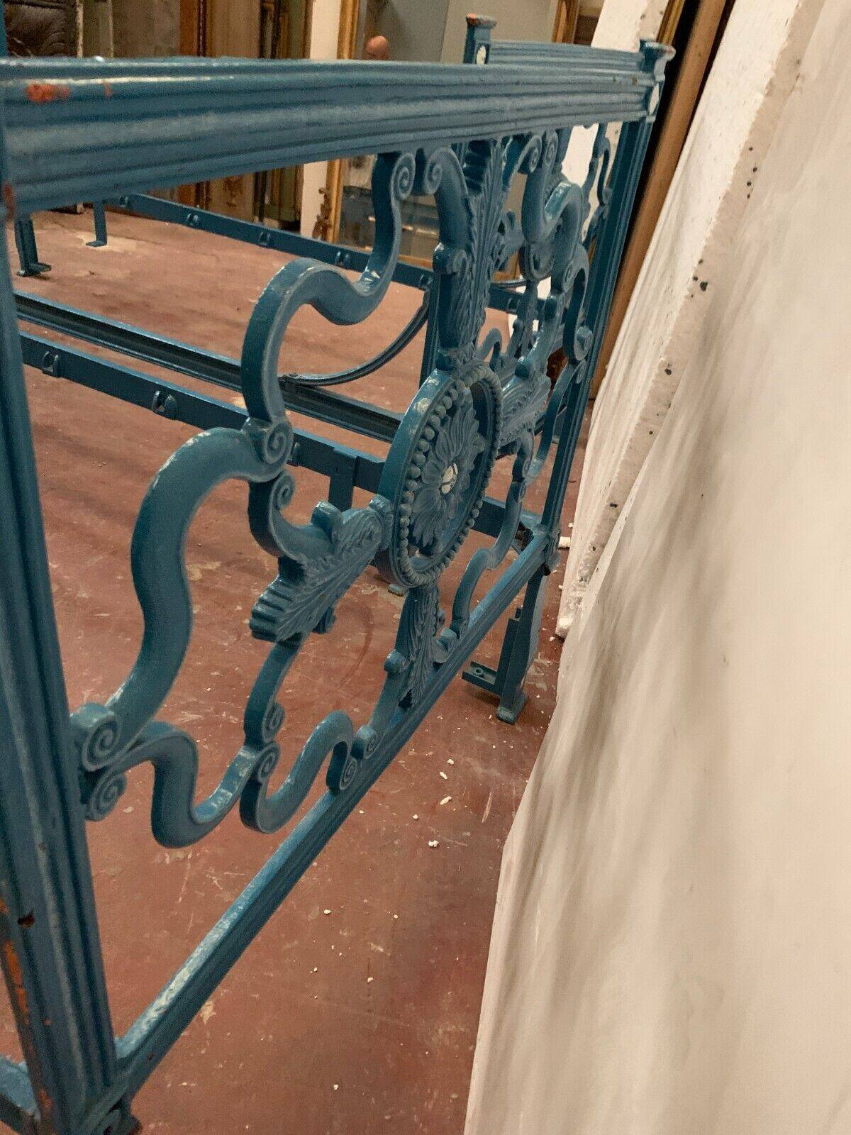 Pair of Empire style beds in patinated cast iron 20th century