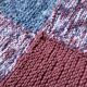 Plaid en patchwork tricoté main
