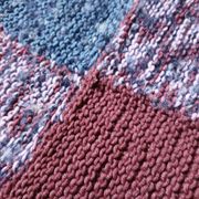 Plaid en patchwork tricoté main
