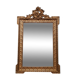 Mirror with pediment rocaille in gilded wood and stucco Louis XV style