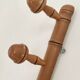 Wall-mounted coat rack in bamboo effect wood