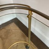 Golden brass and glass service