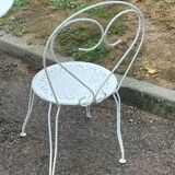 White wrought iron garden furniture - 3 pieces
