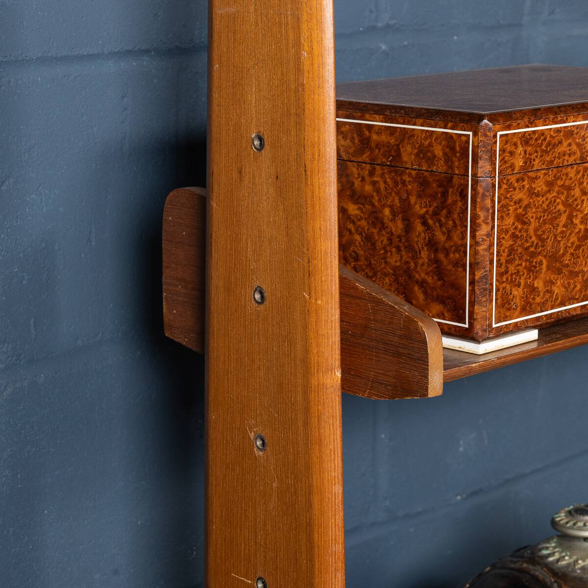 Vintage 20thc italian modular teak wall cabinet c.1960