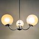 1950s Chrome & Frosted Glass Chandelier