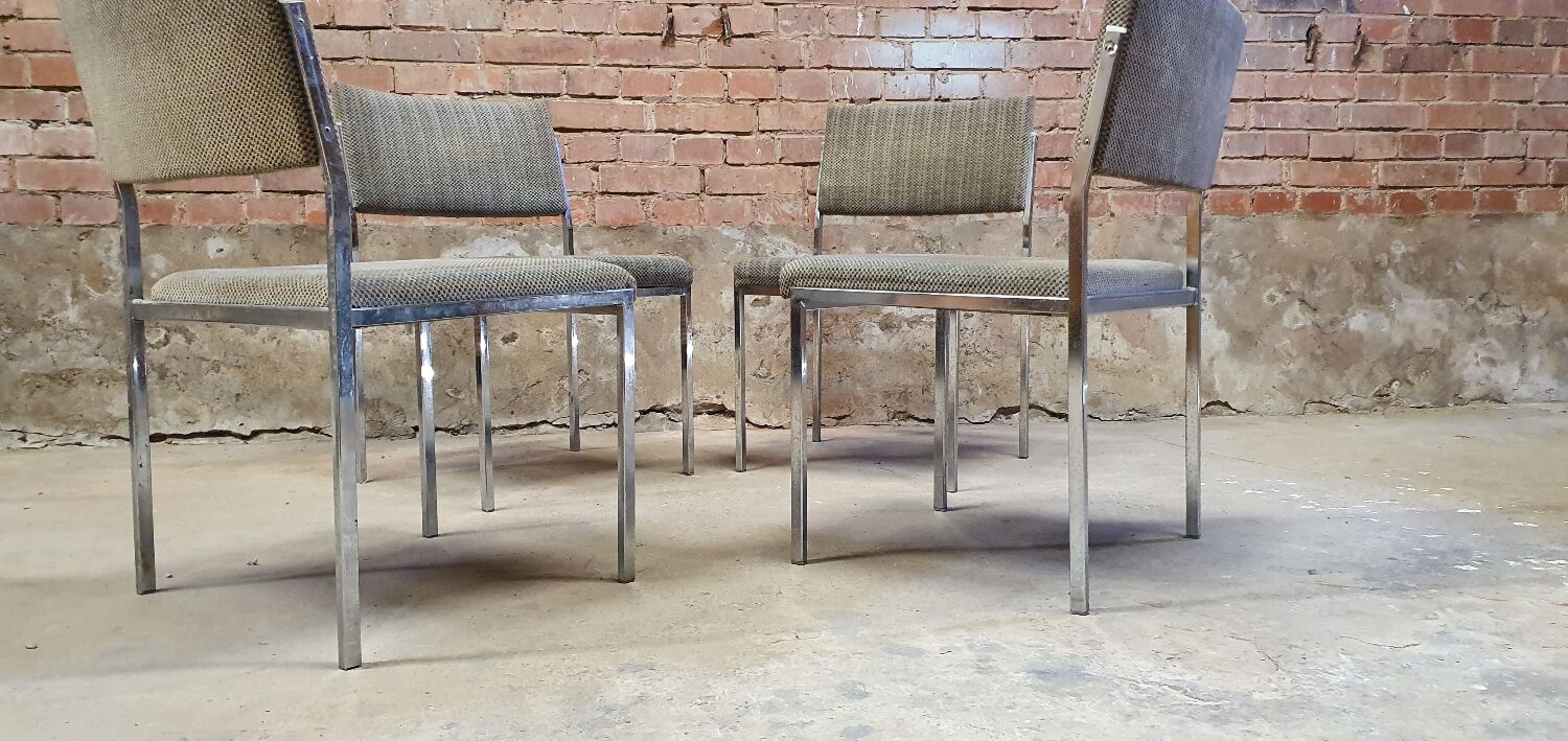 Set of four vintage armchair chairs