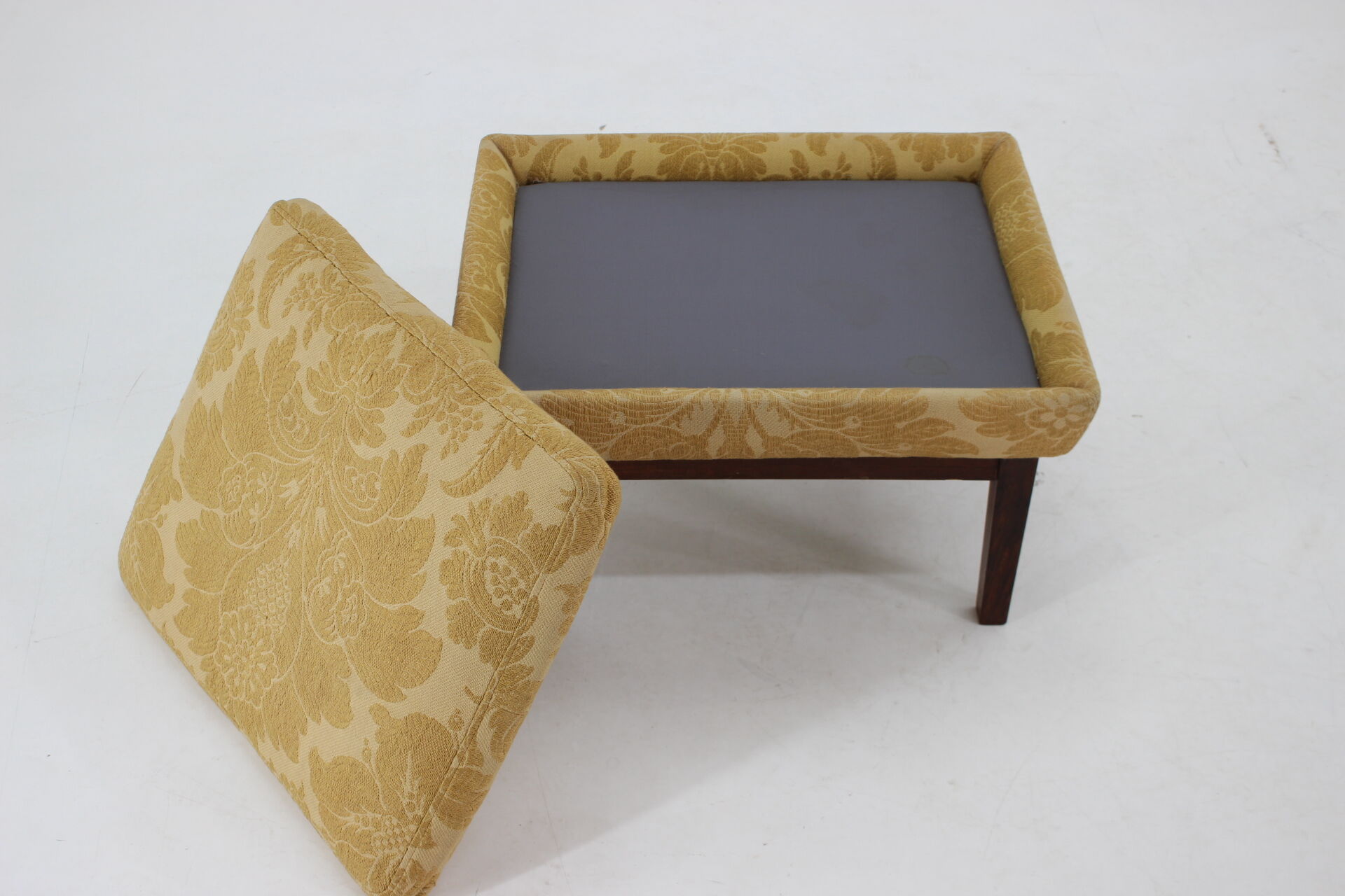 1960s rosewood stool in fabric, denmark