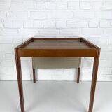 Danish teak side table with magazine rack, 1960s