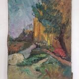 Landscape in oil on canvas