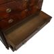 Commode Chiffonnière Ancienne en Acajou Flammé sur Chêne XIXe Siècle