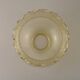 Set of 2 Vintage French Amber Ribbed Effect Glass Shades with Frilled Edge 5595