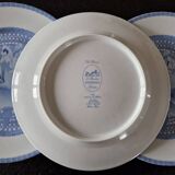 Limoges porcelain for Hermès, Paris - Set of 3 flat plates - Les Pivoines