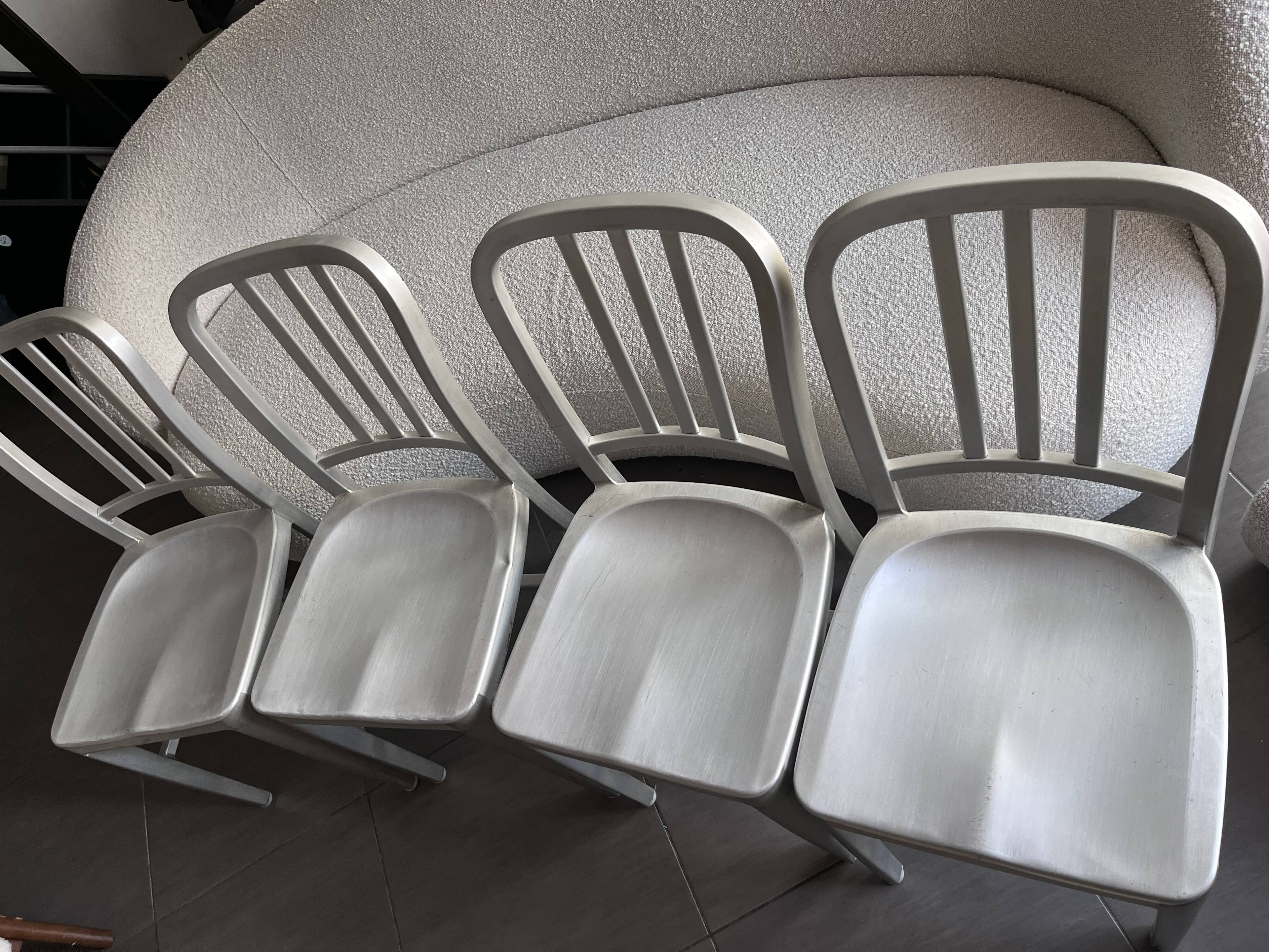 Set of 4 Alcatraz industrial loft chairs