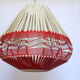 Hanging lampshades scoubidou stretched yarn years 50
