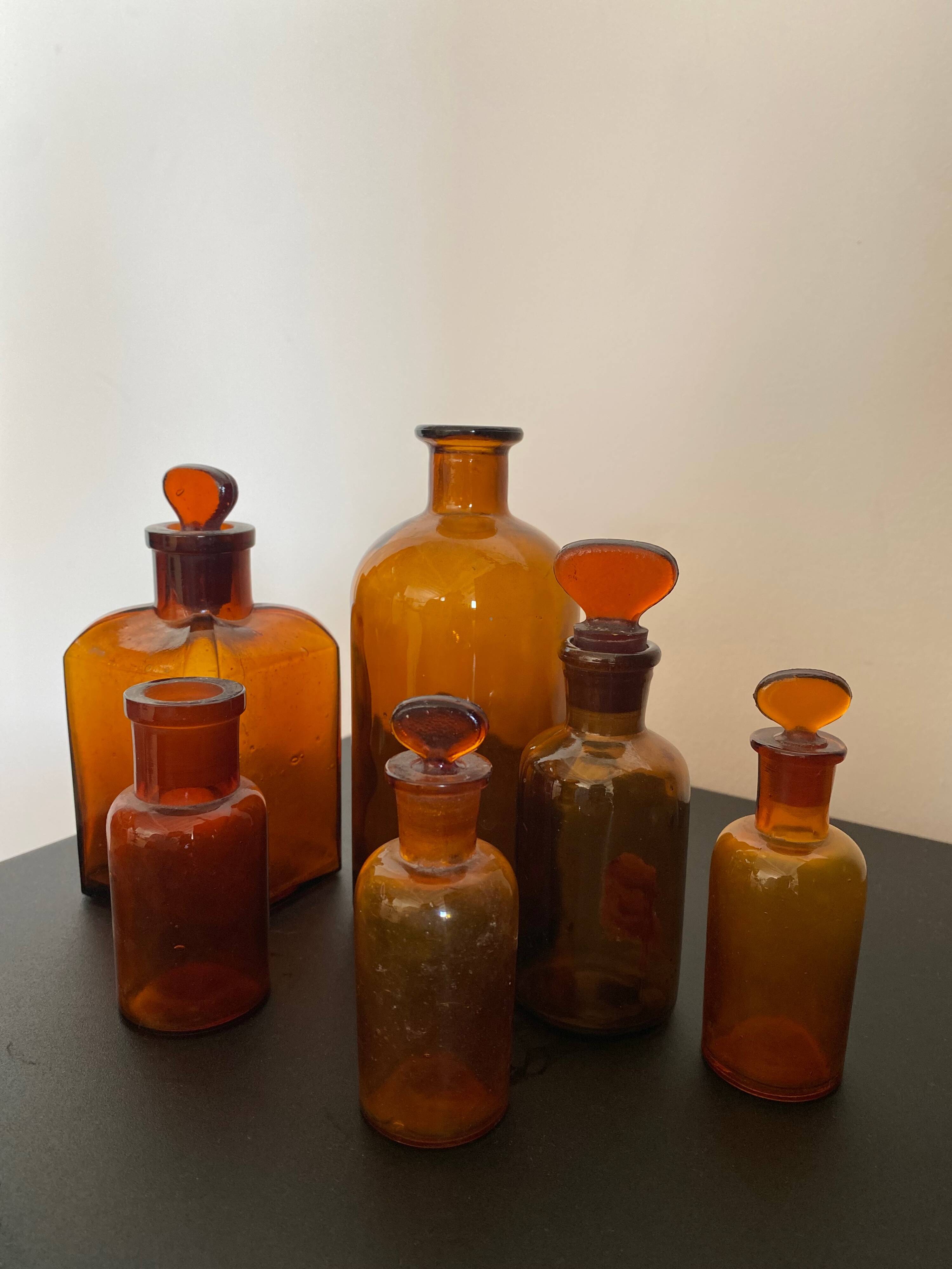 Lot of pharmacy jars