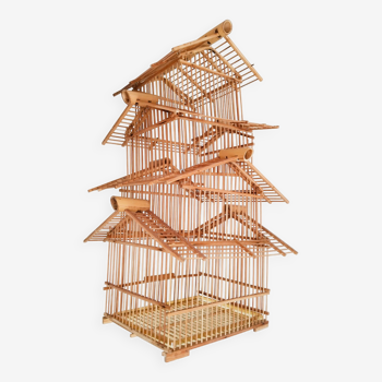 Vintage cage for rattan and bamboo decoration, wedding decoration, aviary