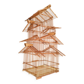 Vintage cage for rattan and bamboo decoration, wedding decoration, aviary