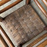 Antique Perriand style rattan cane stool