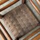 Antique Perriand style rattan cane stool