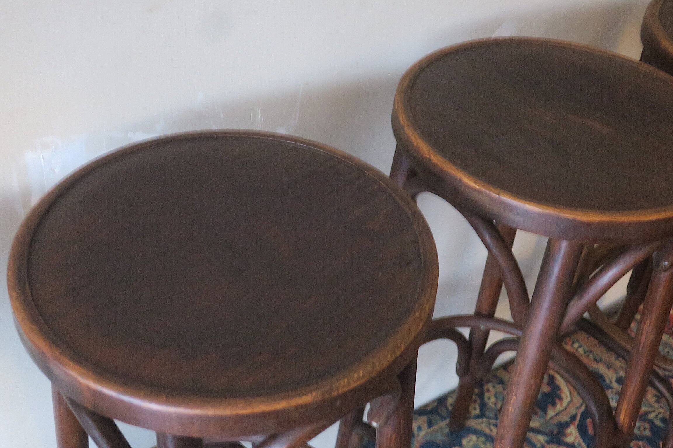Ensemble de 4 chaises de bar vintage, 1960