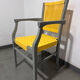 Revisited vintage armchair – handmade yellow weaving