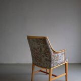 Swedish Grace floral birch wood armchair