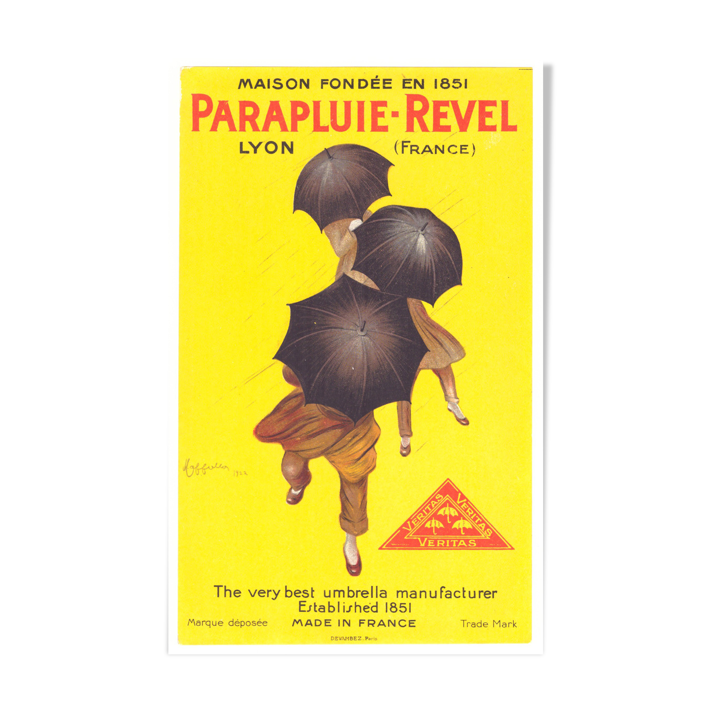 Lithograph poster Umbrella Revel by Leonetto Cappiello 1922
