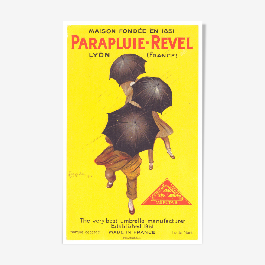 Affiche lithographie Parapluie Revel par Leonetto Cappiello 1922 | Selency