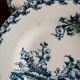 Set of 8 antique deep plates in ironstone, Chardons de Gien
