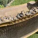 Sofa canage bench - gilded wood Louis XV style