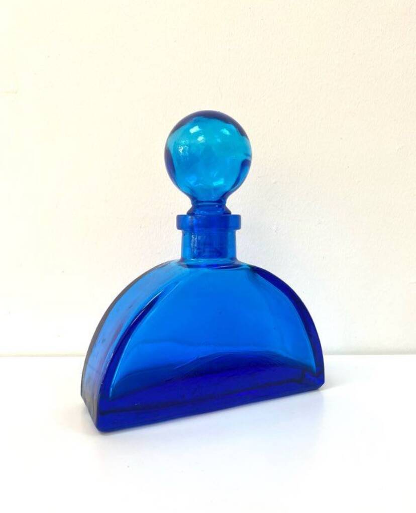Antique XL bottle / Cobalt blue glass vase