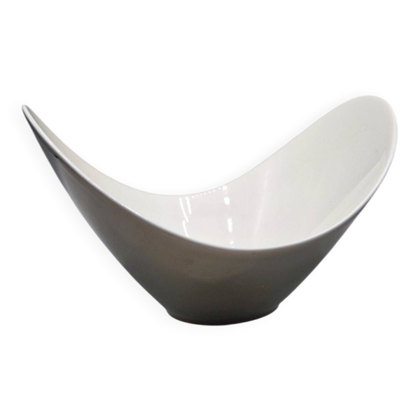 Bol Rosenthal Free Spirit en porcelaine avec glaçure métallique argentée