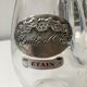 Lot of 2 old glass and tin condiment service bottles and corks