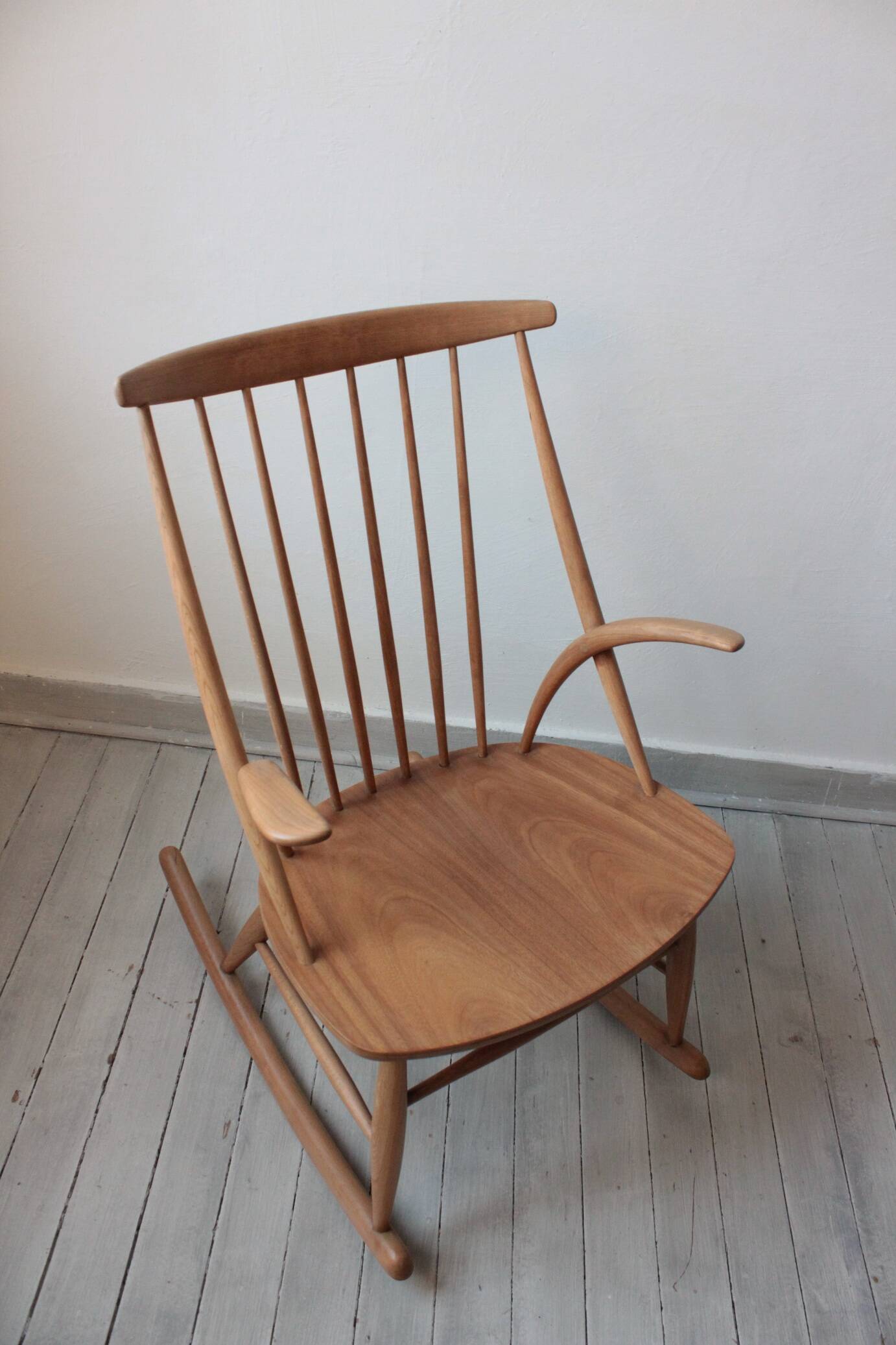 Scandinavian Rocking Chair by Illum Wikkelsø for Niels Eilersen, 1958