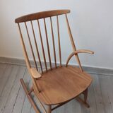 Scandinavian Rocking Chair by Illum Wikkelsø for Niels Eilersen, 1958