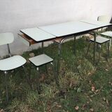 Table with 2 chairs anfd 2 stools