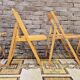 Set of 4 vintage mismatched folding chairs