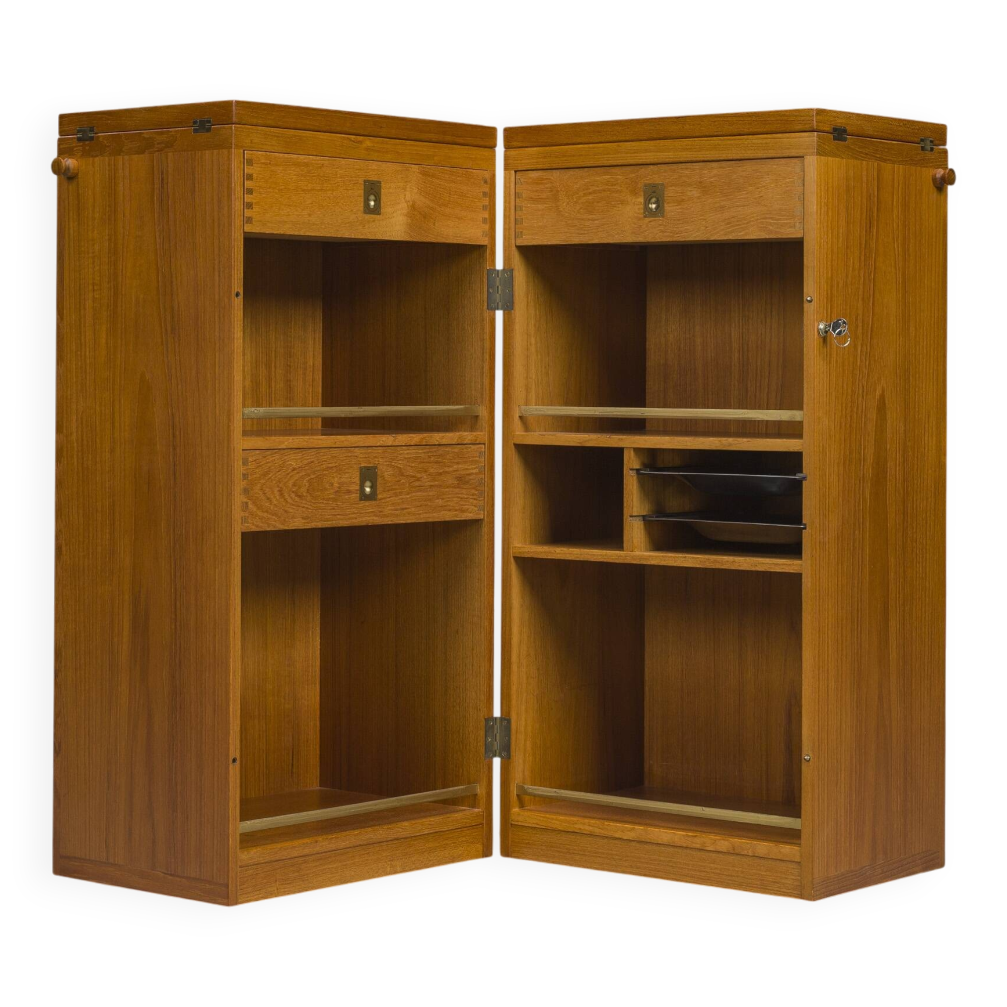 Danish Teak Captains Bar by Reno Wahl Iversen for Dyrlund, 1960s