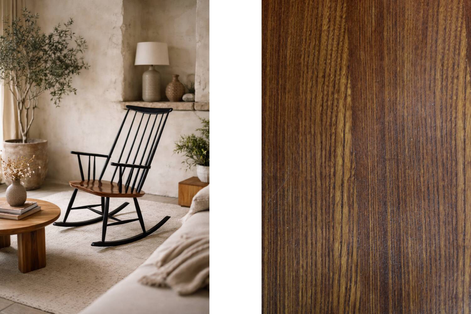 Vintage Mid-Century Finnish Modern Rocking Chair by I. Tapiovaara for Asko