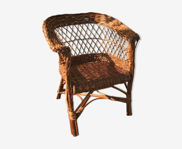 Fauteuil osier enfant