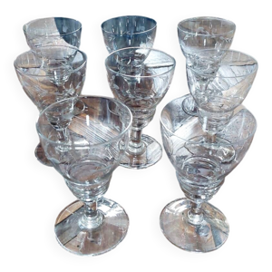 Lot de 8 verres anciens